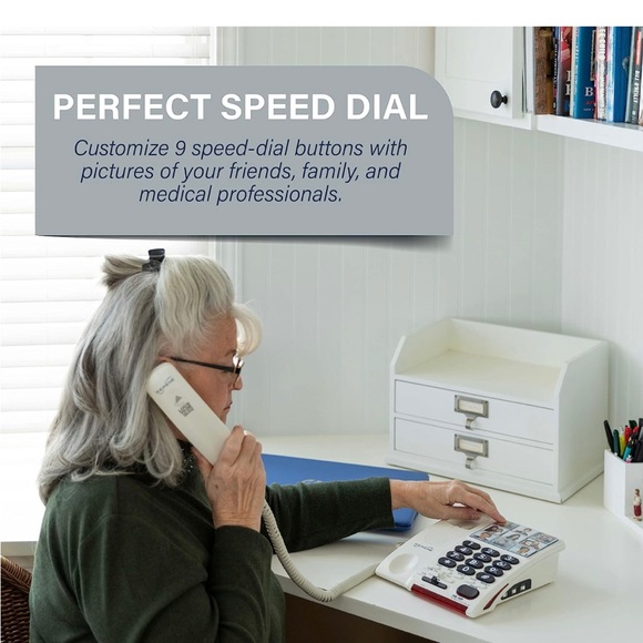 Amplified Big Button Landline Phone For Seniors - Picture 4 of 10